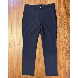 CRZ YOGA Mens Golf Pants Black Slim Fit Stretch Travel Trousers 34W x 32L